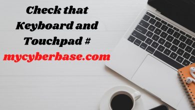 Check that Keyboard and Touchpad # mycyberbase.com