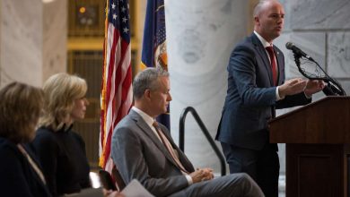 Utah Gov. Spencer Cox introduces a new health care initiative on Thursday at the state Capitol.