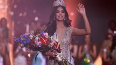 Miss India, Harnaaz Sandhu, is crowned Miss Universe during the 70th Miss Universe beauty pageant in Israel's southern Red Sea coastal city of Eilat on December 13, 2021.