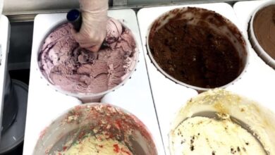 The lines, for much of Friday, were out the door as Aggie Ice Cream celebrated 100 years of scooping up frozen treats with $1 cones.