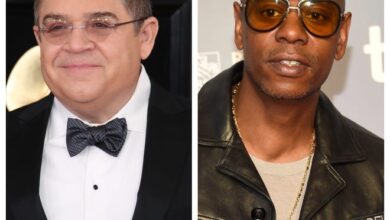 Patton Oswalt (left) faced backlash after he shared a photo of himself with his friend Dave Chappelle (right), whose 2021 comedy special