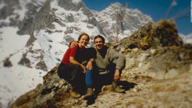 They met on Valentine's Day while hiking in the Himalayas