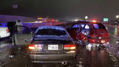 Northbound I-15 is closed at 21st Street in Ogden following a multi-vehicle crash Wednesday, according to the Utah Department of Transportation.
