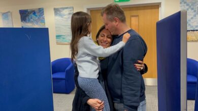 Nazanin Zaghari-Ratcliffe and Anoosheh Ashoori arrive in the UK after being freed from Iran
