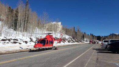A 55-year-old man who got buried in an avalanche was flown off the mountain and to a hospital Saturday.
