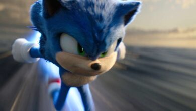 This image released by Paramount Pictures shows Sonic, voiced by Ben Schwartz, in "Sonic the Hedgehog 2." It sped to the top of the charts in its opening weekend, earning an impressive $71 million.
