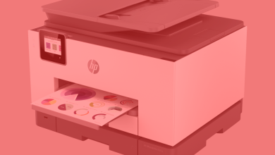 HP printer with a red overlay filter