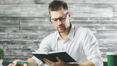 Man reading the Best SEO Book