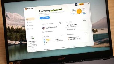 Avast One open to its dashboard view on an Acer laptop