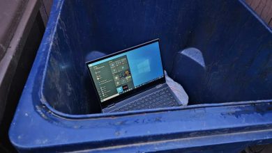 Windows 10 PC in the trash